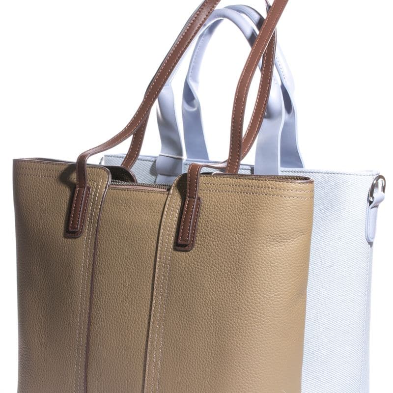 Structured Leather Tote Bag