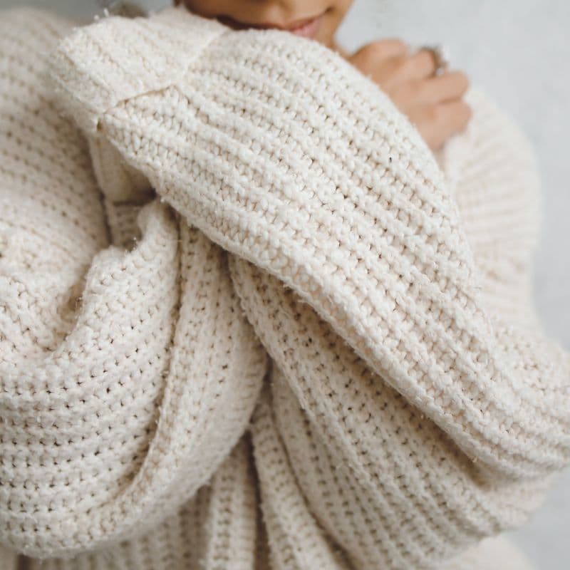 Oversized Cream Wool Sweater